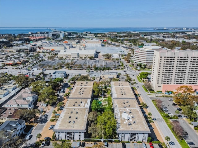 drone / aerial view featuring a city view