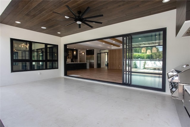 view of patio / terrace with a ceiling fan