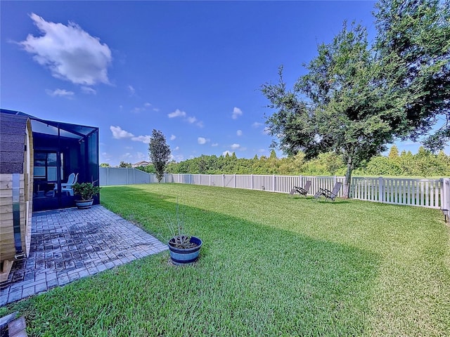 view of yard featuring a patio