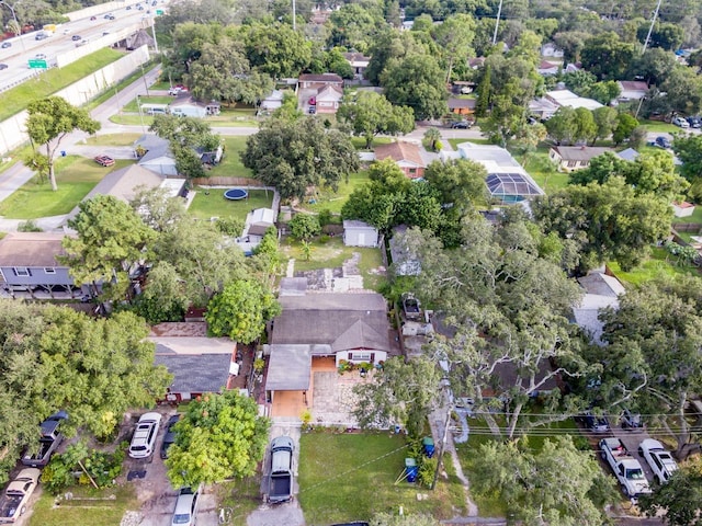 drone / aerial view with a residential view