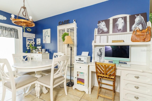 office featuring light tile patterned floors