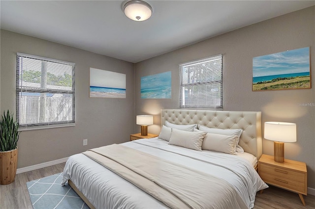 bedroom featuring hardwood / wood-style floors