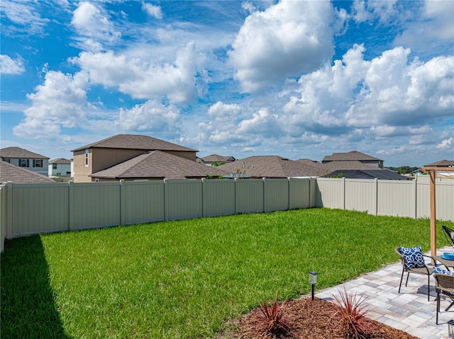 view of yard featuring a patio area