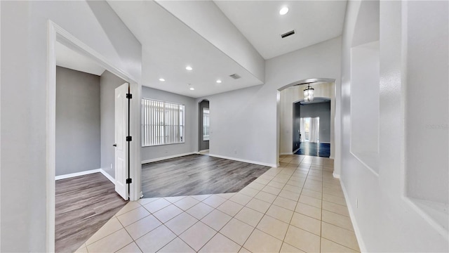 interior space featuring light hardwood / wood-style flooring