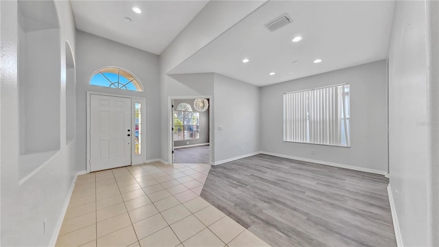 entryway featuring light wood-type flooring