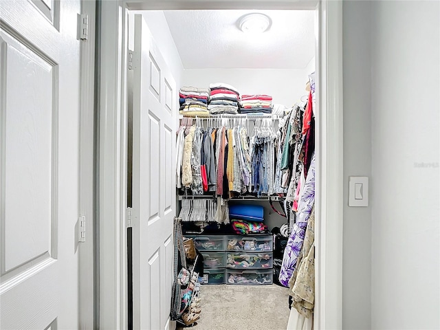 view of walk in closet