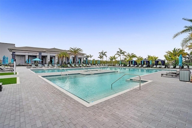 view of pool with a patio area