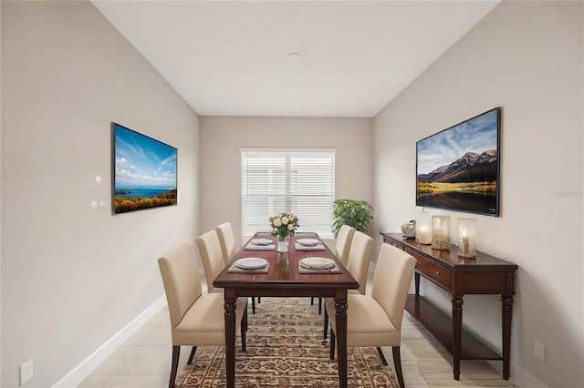 view of dining area