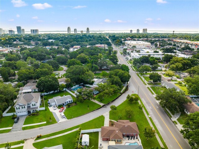 bird's eye view featuring a view of city and a residential view