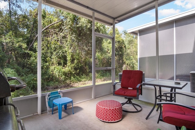 view of sunroom