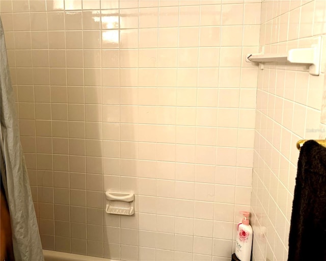 bathroom featuring walk in shower