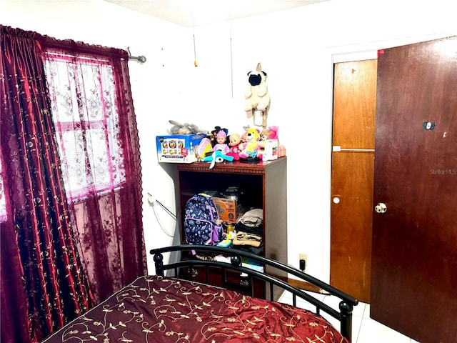 view of tiled bedroom