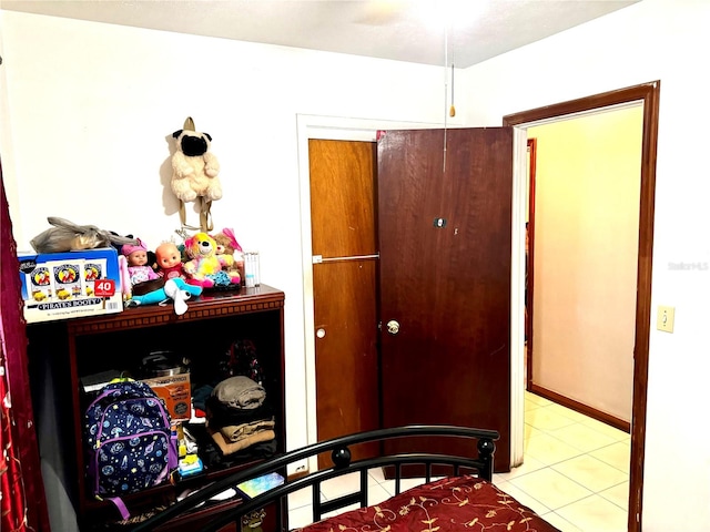 view of tiled bedroom