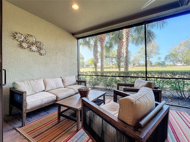 sunroom / solarium with a healthy amount of sunlight