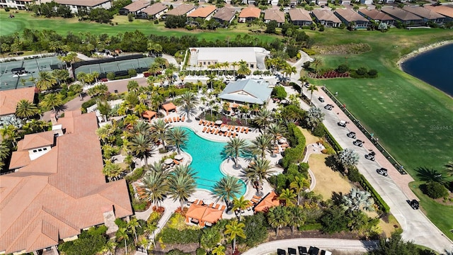 drone / aerial view featuring a residential view