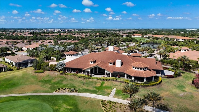 aerial view featuring a residential view