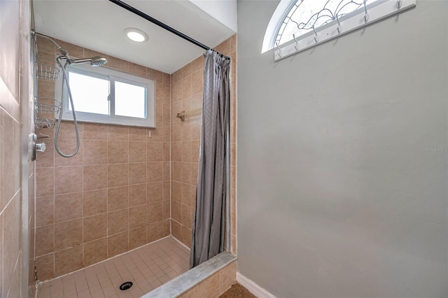 bathroom with walk in shower