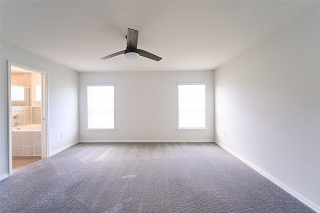 interior space featuring a wealth of natural light and ceiling fan