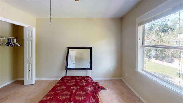 view of carpeted bedroom