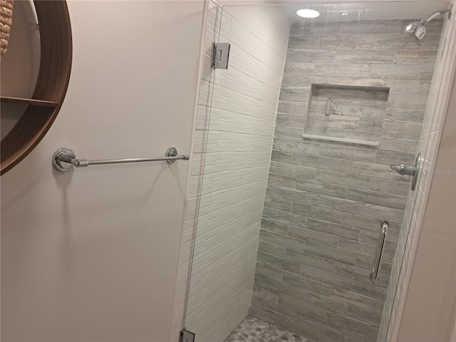 bathroom with walk in shower