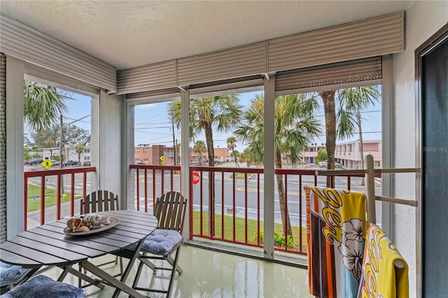 view of sunroom