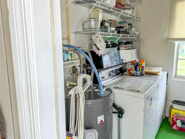 washroom featuring washing machine and dryer