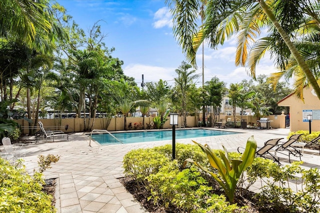 view of pool with a patio area