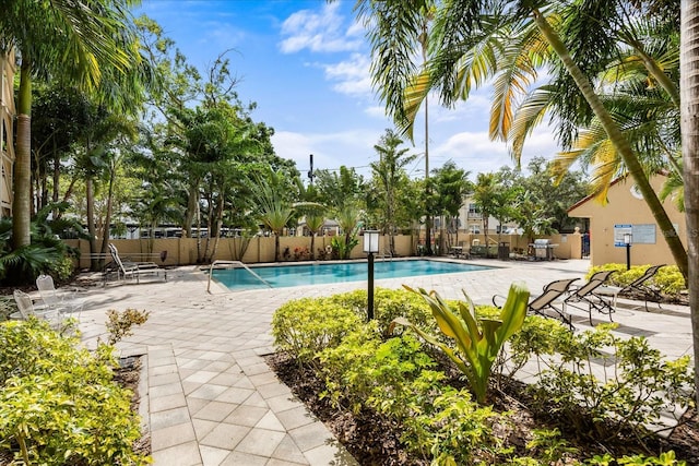 view of pool with a patio