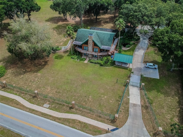 drone / aerial view featuring a rural view