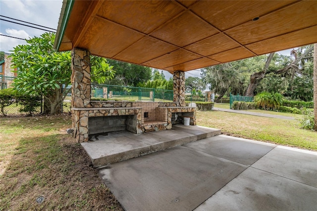 view of patio / terrace with fence