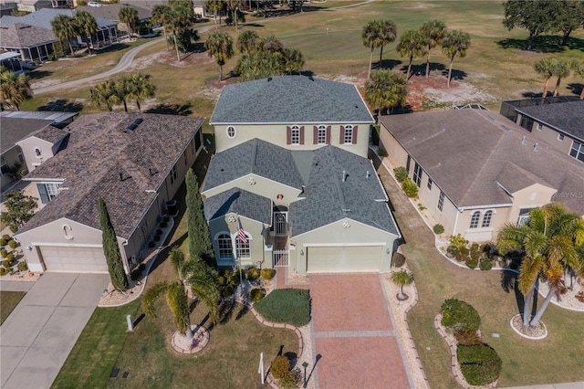 drone / aerial view with a residential view