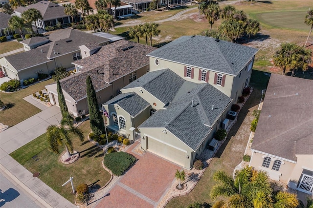 aerial view with a residential view