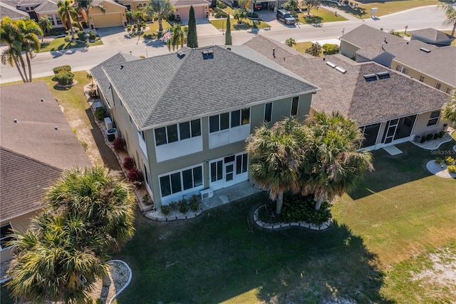 aerial view with a residential view