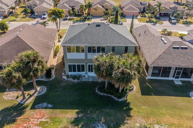 aerial view with a residential view