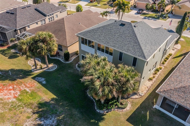 bird's eye view with a residential view