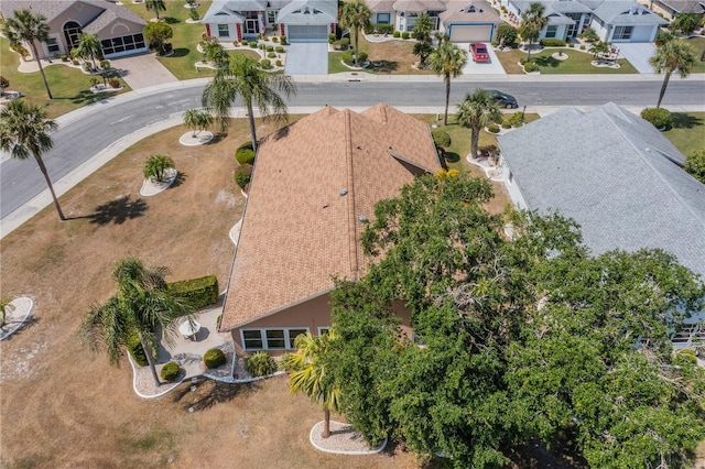 aerial view featuring a residential view