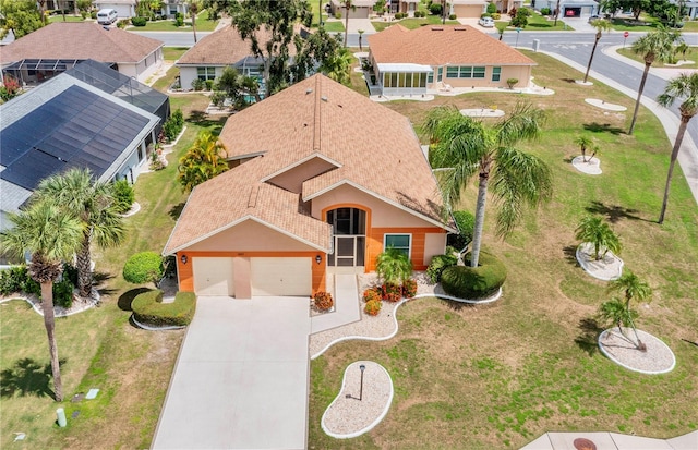 drone / aerial view featuring a residential view