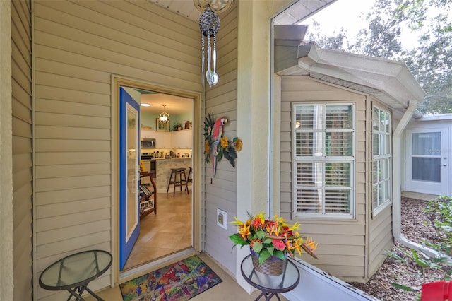 view of doorway to property