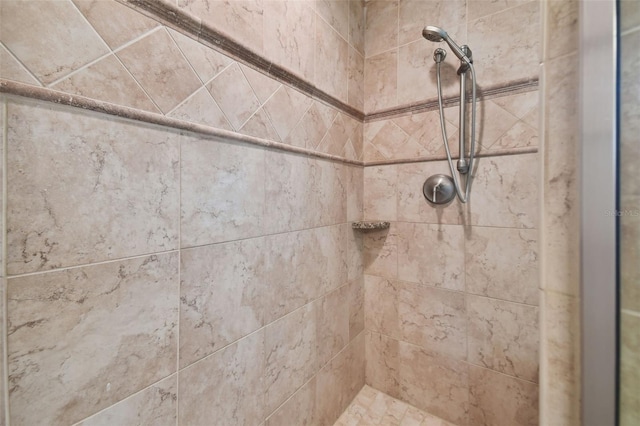 room details with a shower stall