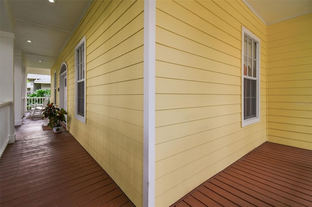 view of home's exterior featuring a porch