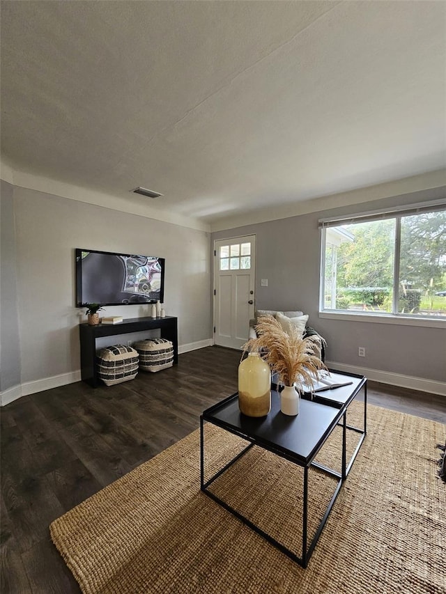3763 Dartmouth Ave N, Saint Petersburg, FL 33713 - living area with baseboards and wood finished floors
