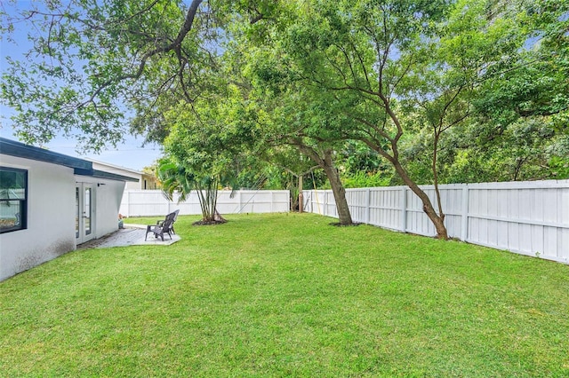 view of yard featuring a patio