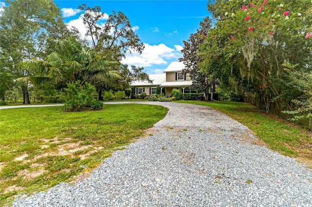 exterior space with a front yard