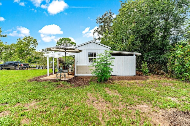 view of yard with a gazebo