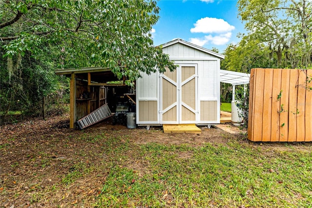 view of outdoor structure