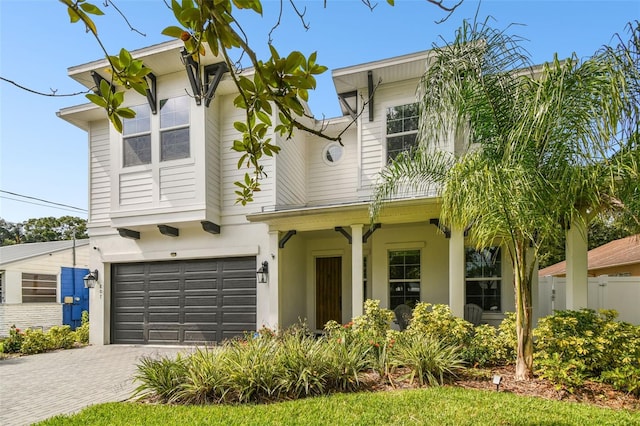 view of front of home featuring a garage