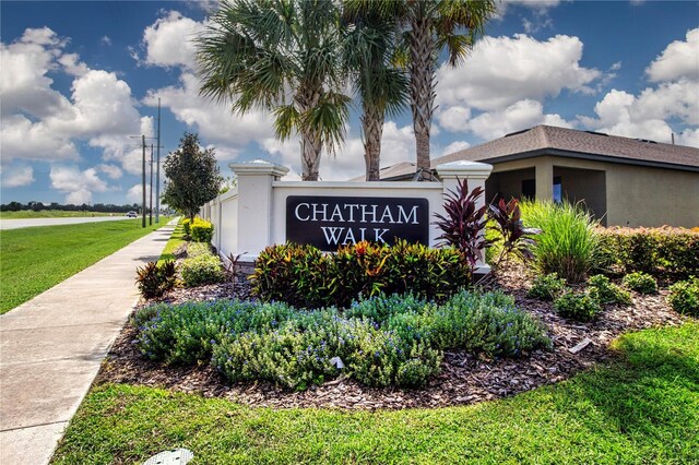 view of community sign