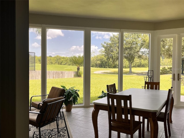 view of sunroom