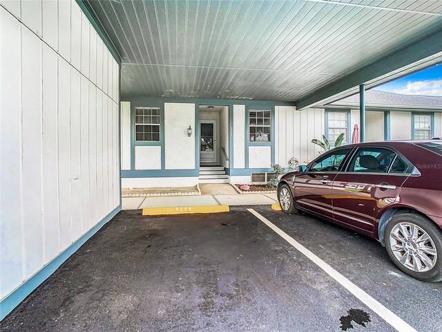 garage with covered parking