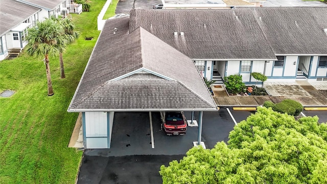 aerial view with a residential view